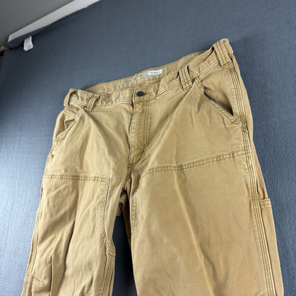 Carhartt Pants Men's 36x29* Brown Double Knee Rugged Flex Relaxed Fit BN2802-M